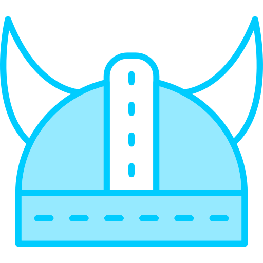 Viking Helmet Generic Blue Icon