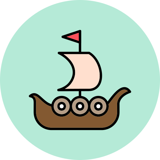 barco vikingo icono gratis