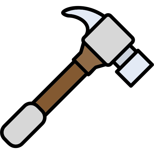 Hammer Generic Outline Color icon