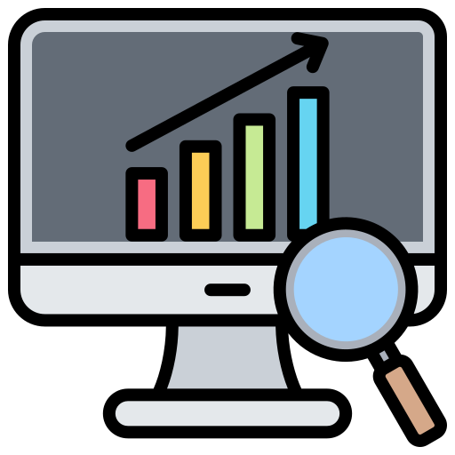 Analytics Generic Outline Color icon