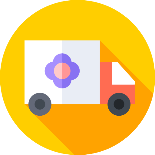 Delivery Flat Circular Flat Icon