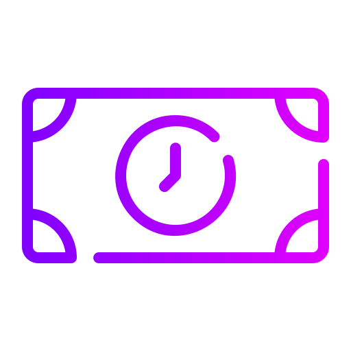 el tiempo es dinero icono gratis