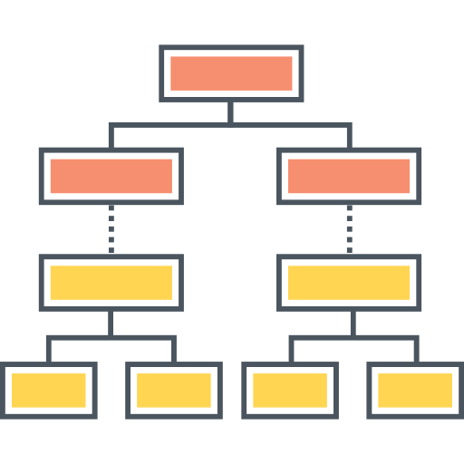 estructura jerarquica icono gratis