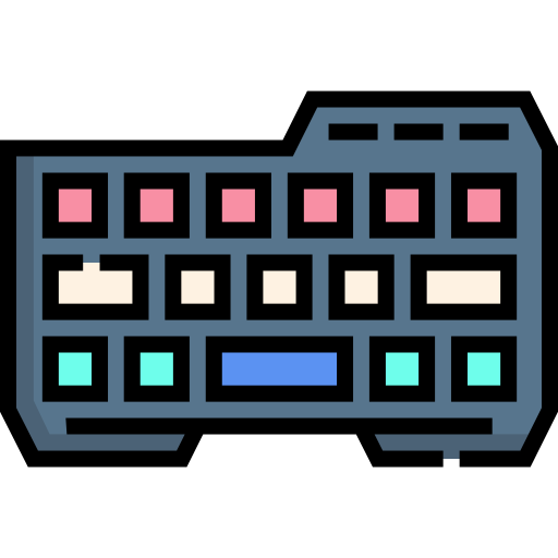 Keyboard Detailed Straight Lineal color icon