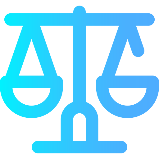 Justice scale Super Basic Omission Gradient icon