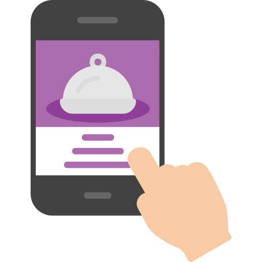 pedido en línea icono gratis