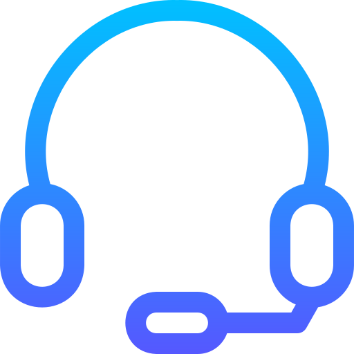 Headset Basic Gradient Lineal color icon