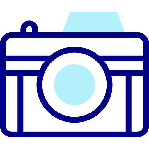 Camera Detailed Mixed Lineal color icon