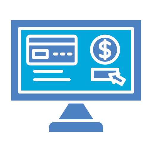 pago en línea icono gratis