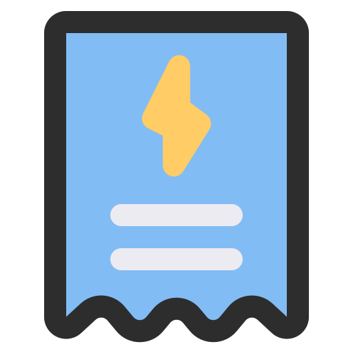 factura de electricidad icono gratis