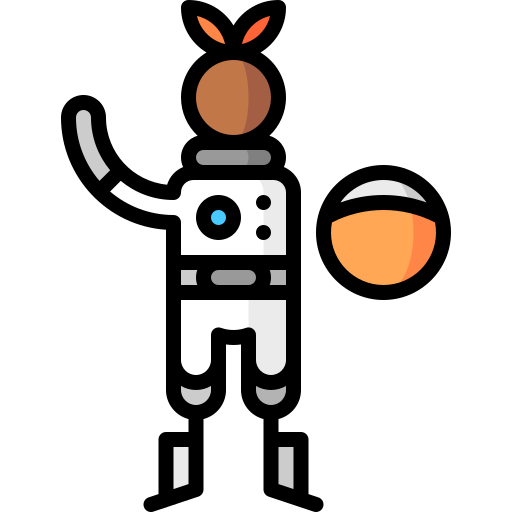 Astronaut Puppet Characters Lineal Color Icon