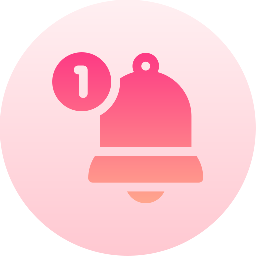 Notification Bell Basic Gradient Circular Icon