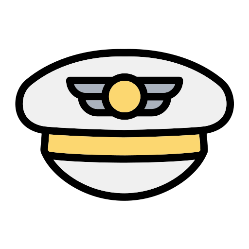 sombrero de piloto icono gratis