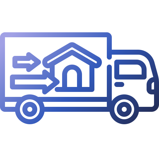 camión en movimiento icono gratis