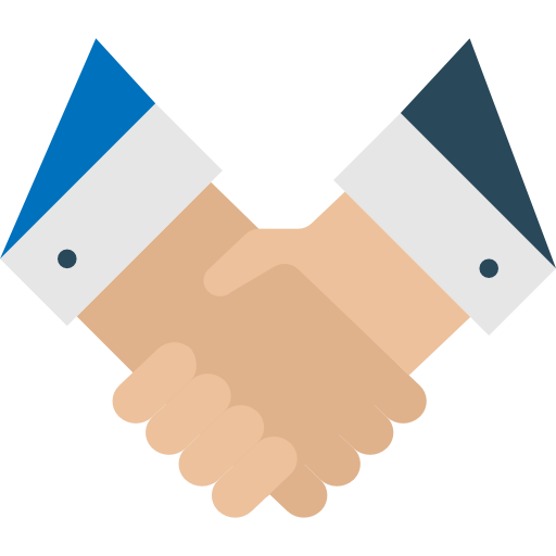 Handshake Icon. Shaking hands is a symbol of greeting and business