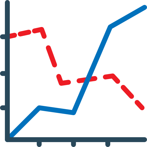 gráfico de linea icono gratis