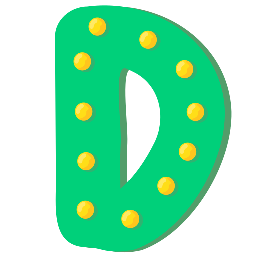 문자 d 무료 아이콘