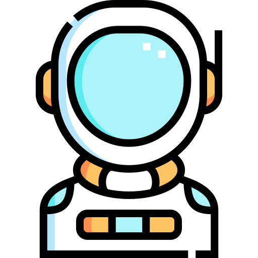 Astronaut Detailed Straight Lineal color icon