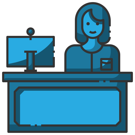 recepcionista icono gratis