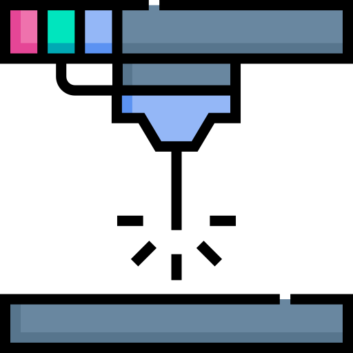 Laser Detailed Straight Lineal color icon