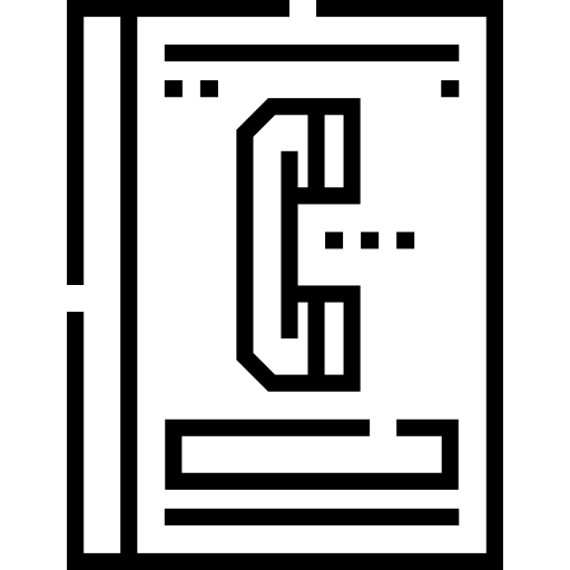 guía telefónica icono gratis