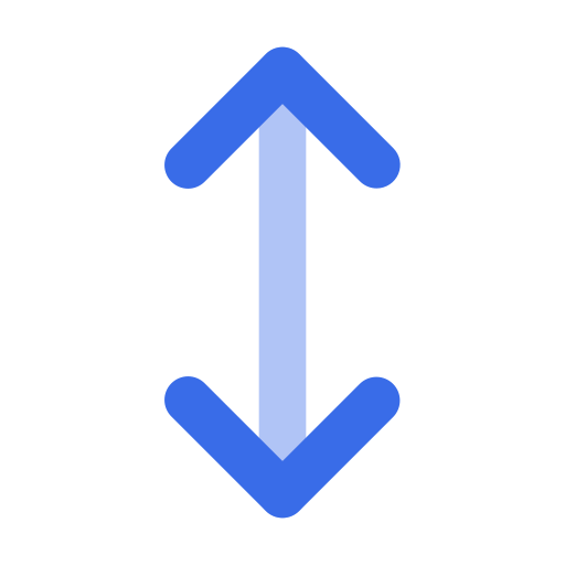 Up And Down Arrows Generic Blue Icon