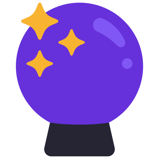 Crystal Ball Juicy Fish Flat icon