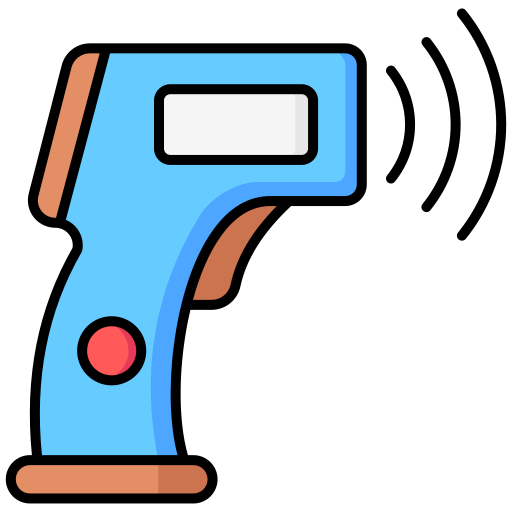 Thermometer gun Generic Outline Color icon