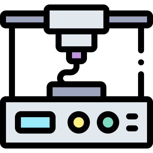 3d printer Detailed Rounded Lineal color icon