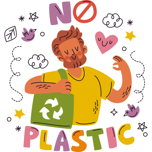 No Plastic gratis sticker