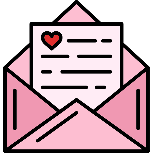 carta de amor icono gratis