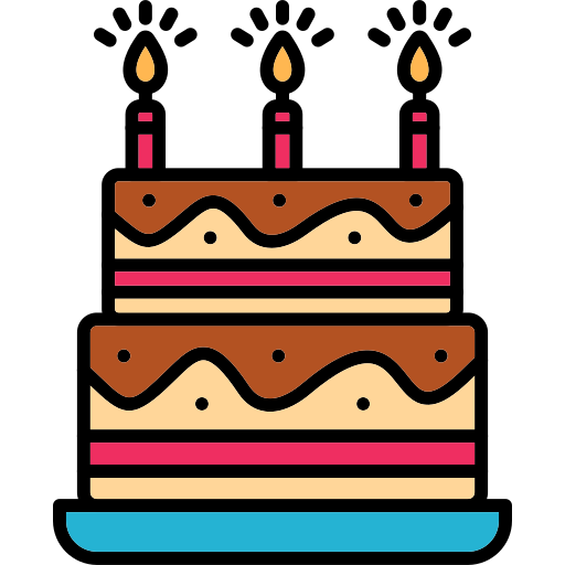 pastel de cumpleaños icono gratis