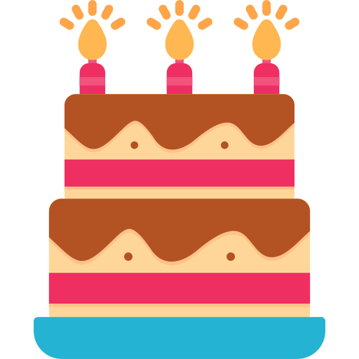 pastel de cumpleaños icono gratis