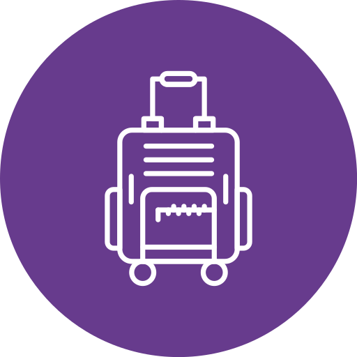 bolsa de viaje icono gratis