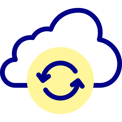 sincronización en la nube icono gratis
