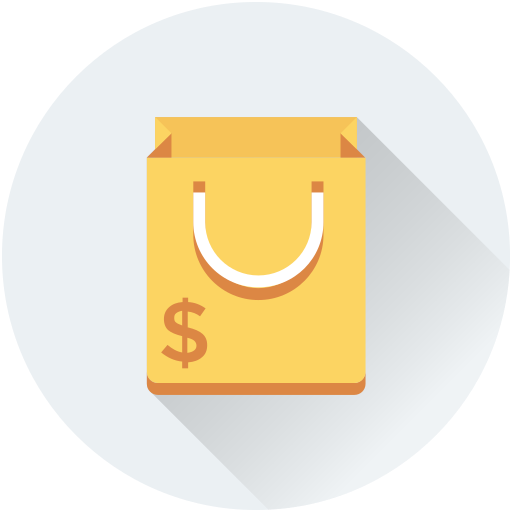 comércio e compras grátis ícone