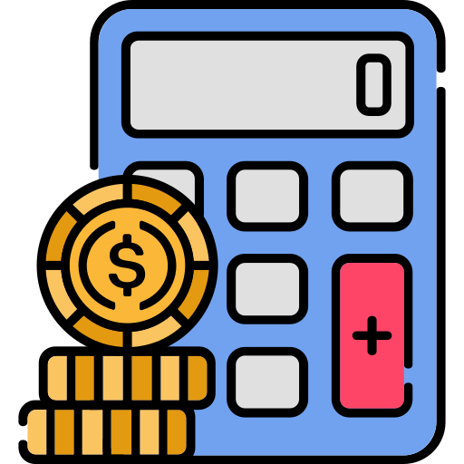 Currency calculator Generic Outline Color icon