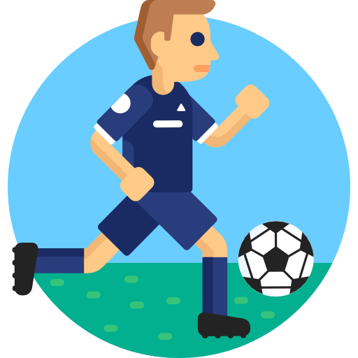 jugador de fútbol icono gratis