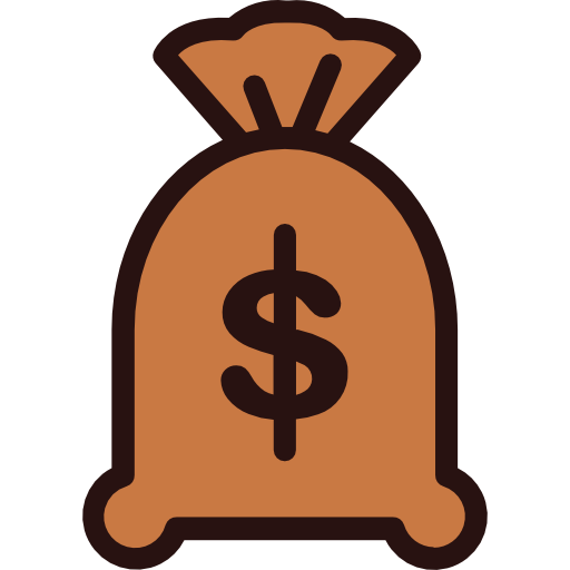 bolsa de dinero icono gratis