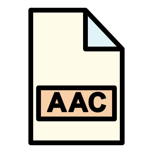 Aac File Generic Outline Color Icon