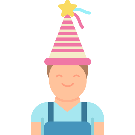 garçon d'anniversaire Icône gratuit