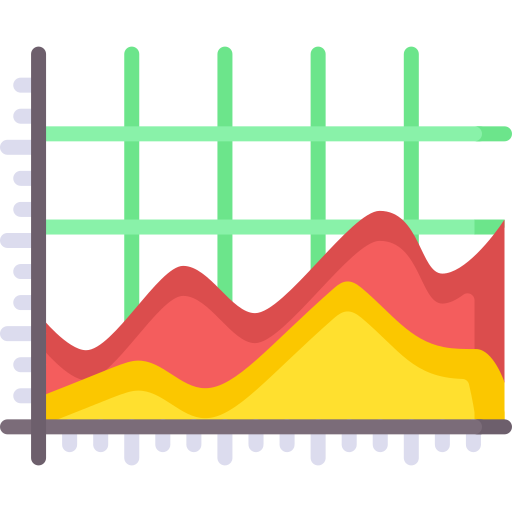 gráfico de área icono gratis