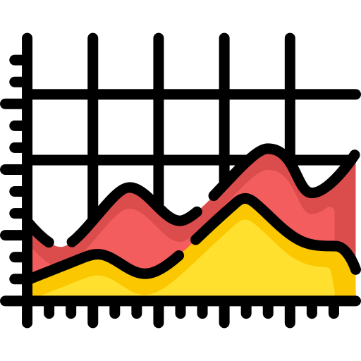 gráfico de área icono gratis