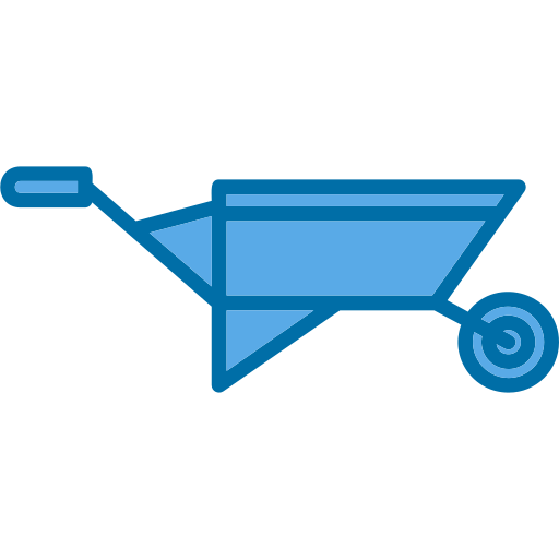 Wheelbarrow Generic Blue icon