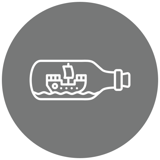 barco en una botella icono gratis