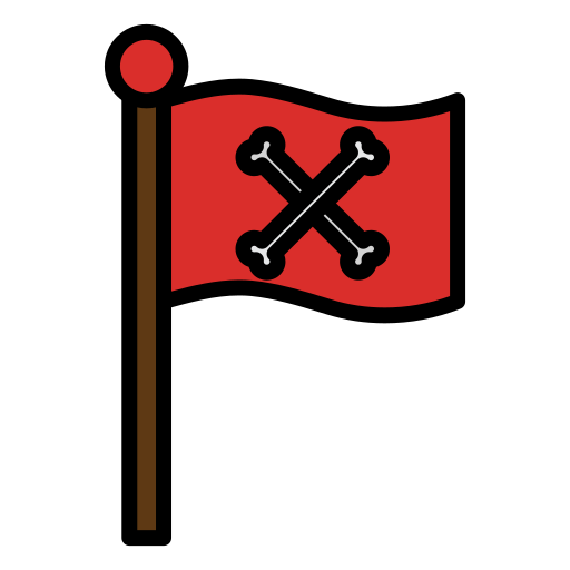 Pirate Flag Generic Outline Color icon