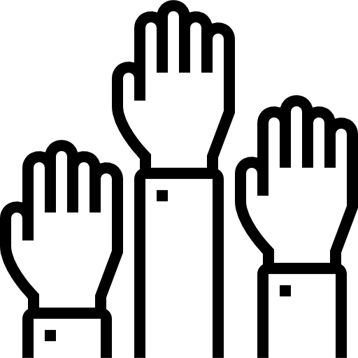 levantar la mano icono gratis