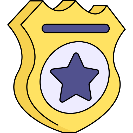 placa de policía icono gratis