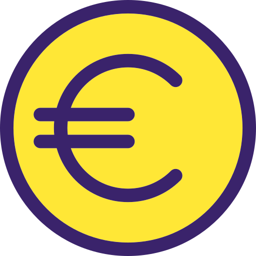 moneda euro icono gratis