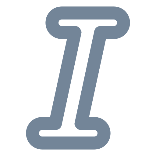 Italic Generic Grey icon